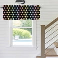thumbnail image 5 of Colorful Point Window Valance for Kitchen, Cute Watercolor Red Yellow Orange Blue Polka Dots Black Rod Pocket Short Curtain for Small Windows, Light Filtering Decorative Valance, 60 x 18 Inch, 5 of 9