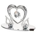 thumbnail image 4 of Matashi Chrome Plated Loving Swans with Heart Figurine Table-Top Ornament | Best Love Gifts for her on Valentine's Day, Mother's Day, Anniversary, Christmas, Birthday, 4 of 5