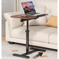 thumbnail image 3 of Magic Co Adjustable Height Retractable Side Table – 19–31in Height, MDF & Carbon Steel, Black, Modern Minimalist Design, 3 of 8