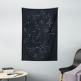 thumbnail image 1 of Constellation Tapestry, Sky Map Andromeda Lacerta Cygnus Lyra Hercules Draco Bootes Lynx, Wall Hanging for Bedroom Living Room Dorm Decor, 40W X 60L Inches, Dark Blue Yellow White, by Ambesonne, 1 of 2
