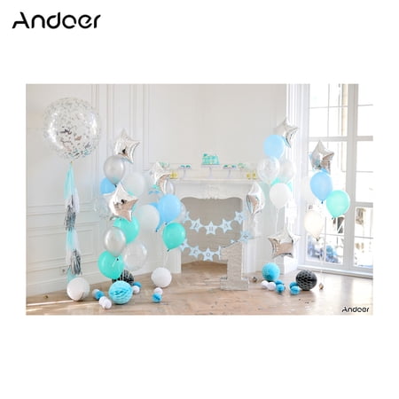 Andoer 2 1 1 5 M 7 5ft Premier Anniversaire Toile De Fond Ballon Gateau Windows Cheminee Photographie Fond Bebe Garcon Enfants Photo Studio Pros Walmart Canada