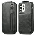 thumbnail image 2 of SaniMore for Samsung Galaxy A33 5G Magnetic Closure Top & Bottom Flip Wallet Case, Premium PU Leather Cover with Car Mount Card Slot & Adjustable Kickstand Full Body Protective Shell, Black, 2 of 9