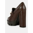 thumbnail image 3 of Y2K Chunky High Block Heeled Loafers, 3 of 11