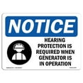 thumbnail image 1 of SignMission OS-NS-A-1218-L-13367 12 x 18 in. OSHA Notice Sign - Hearing Protection is Required, 1 of 1