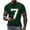 Army Green, variant on Men Shirts Short Sleeve Round Neck Pullover Number 7 Varsity Sports Team Jersey 7th Birthday 7 Years T-Shirt &Christmas Tshirts