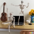 thumbnail image 3 of Joyfy 24 Inch Halloween Skeleton Decor with LED Light Eyes,Posable Skeleton Halloween Prop Full Body with Movable Joints for Haunted House Indoor Outdoor Decoration Spooky Decor, 3 of 10