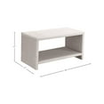 thumbnail image 3 of Meridian Furniture Cleo Cream Velvet Night Stand, 3 of 5