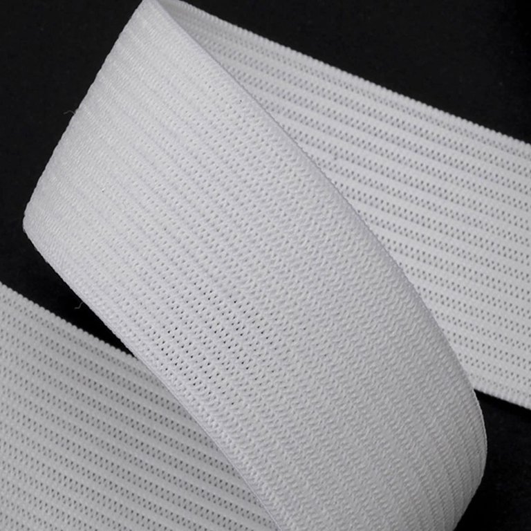 White flat elastic 50mm wide x 25mtr Roll (KBT-N2021/00002022-W) £1.25