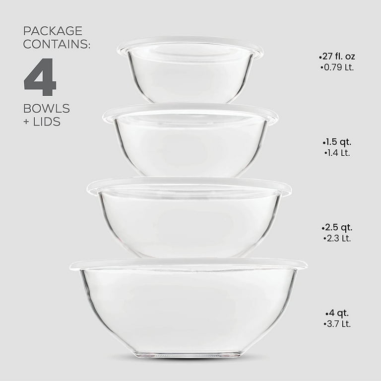 OXO 8-Piece Glass Prep Bowl Set