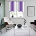 thumbnail image 4 of Purple White Ombre Kitchen Curtains Small Short 39 Inch Length, Modern Abstract Art Farmhouse Gradient Grommet Bedroom Living Room Curtains, Light Filtering Cafe Curtain Drapes 2 Panels Set 55''x39'', 4 of 9