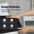 thumbnail image 4 of Sábana ajustable Utopia Bedding Queen Soft de microfibra negra, 4 of 8