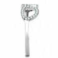 thumbnail image 4 of Womens Silver Rings High polished (no plating) Stainless Steel Ring with AAA Grade CZ in Clear DA055, 4 of 4