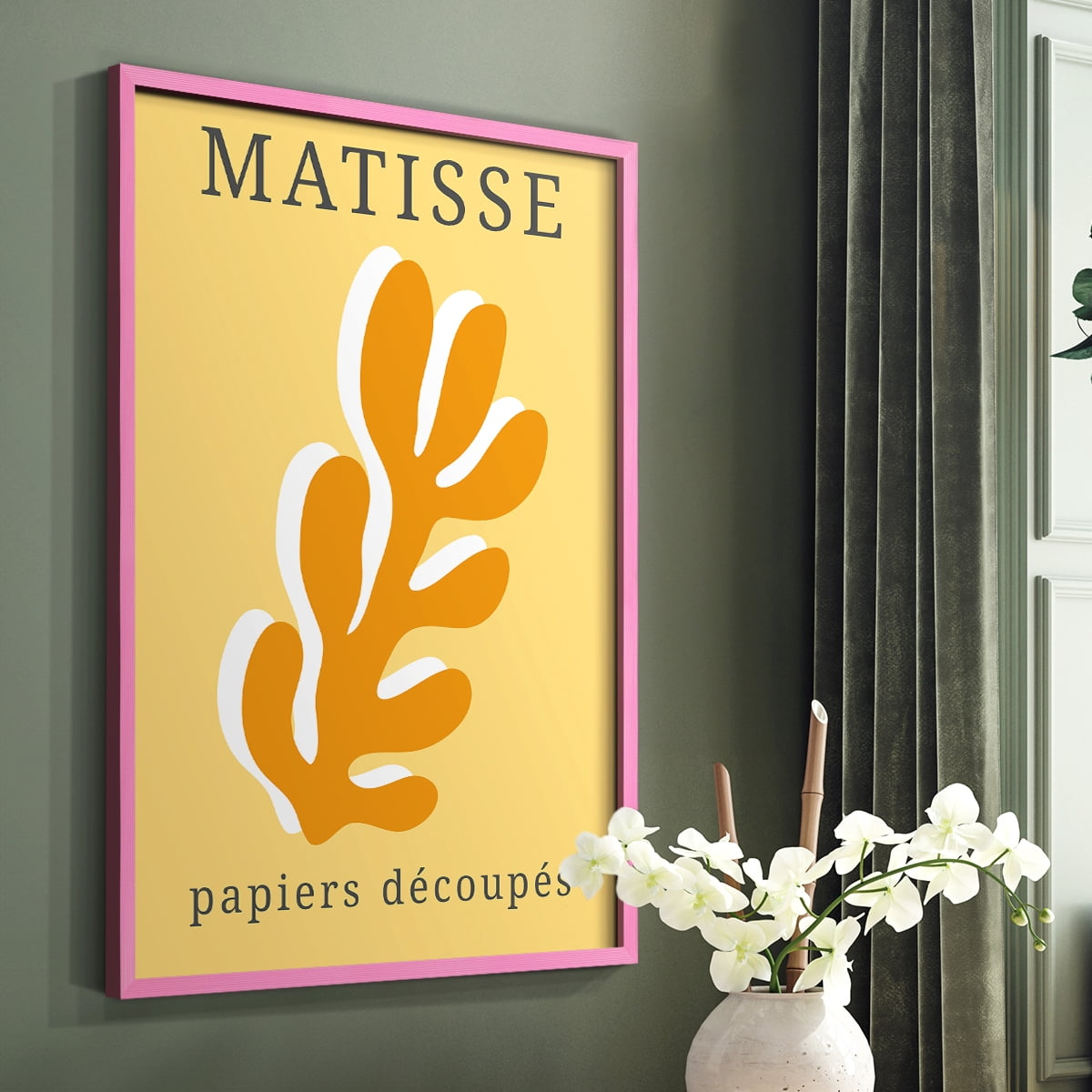 Matisse CCCLIX in Pink Solid Wood 16 x 20 Framed Print