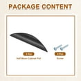 thumbnail image 3 of Uxcell 2 Pack Half Moon Cabinet Pull, 3.78" Hole Center Drawer Pulls Zinc Alloy Brushed Cabinet Pull Handles for Kitchen Cupboard Dresser Cabinet Hardware, Black, 3 of 8