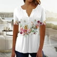 thumbnail image 2 of Pompotops T-shirt Mode Décontracté Imprimé Col Rond Manches Courtes Ample Blouse Pull Liquidation, 2 of 5