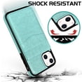 thumbnail image 2 of VENINGO Wallet Case for iPhone 13 & iPhone 14 with Card Holder Slots PU Leather Kickstand Magnetic Lock Lightweight Shockproof Full Body Protective Cover for iPhone 13 & iPhone 14, Mint Green, 2 of 8