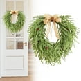 thumbnail image 2 of BNNG Beaded Greenery Wreath with Hanger Sash - 20 Inch Natural Greenery Wreaths Boho Wall Hanging Decoration for All Season Bedroom Room Rustic Farmhouse Home Indoor Outdoor Window Decor, 2 of 8
