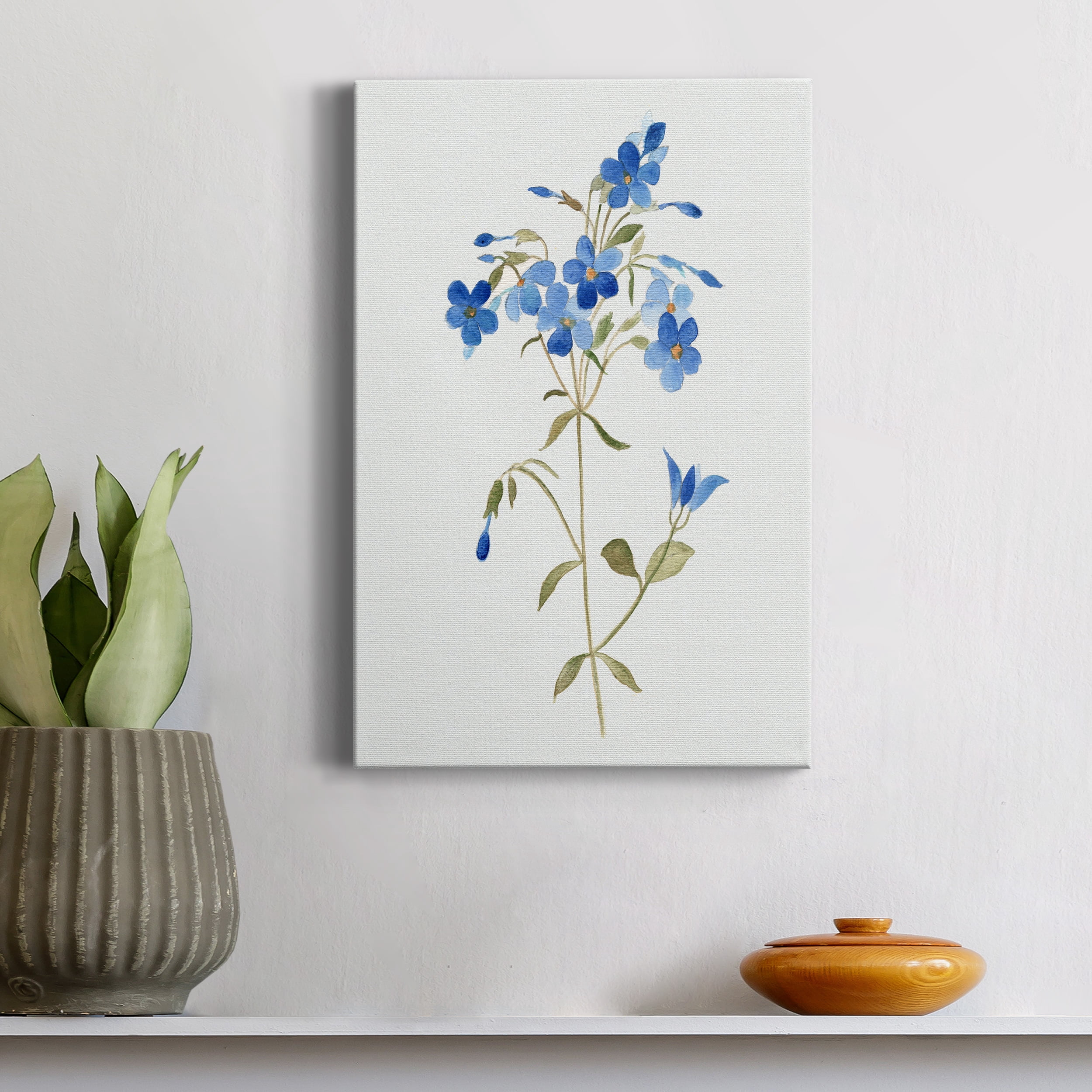 Blue Blossom Botanical II Premium Gallery Wrapped Canvas - Ready to Hang - 40 x 60