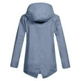 thumbnail image 6 of Women's Waterproof Raincoat Outdoor Hiking Women Lined Rain Jacket Lightweight Jackets Trench Coats Plus Size Hooded Windproof Loose Coat Tops With Pocket, 6 of 8
