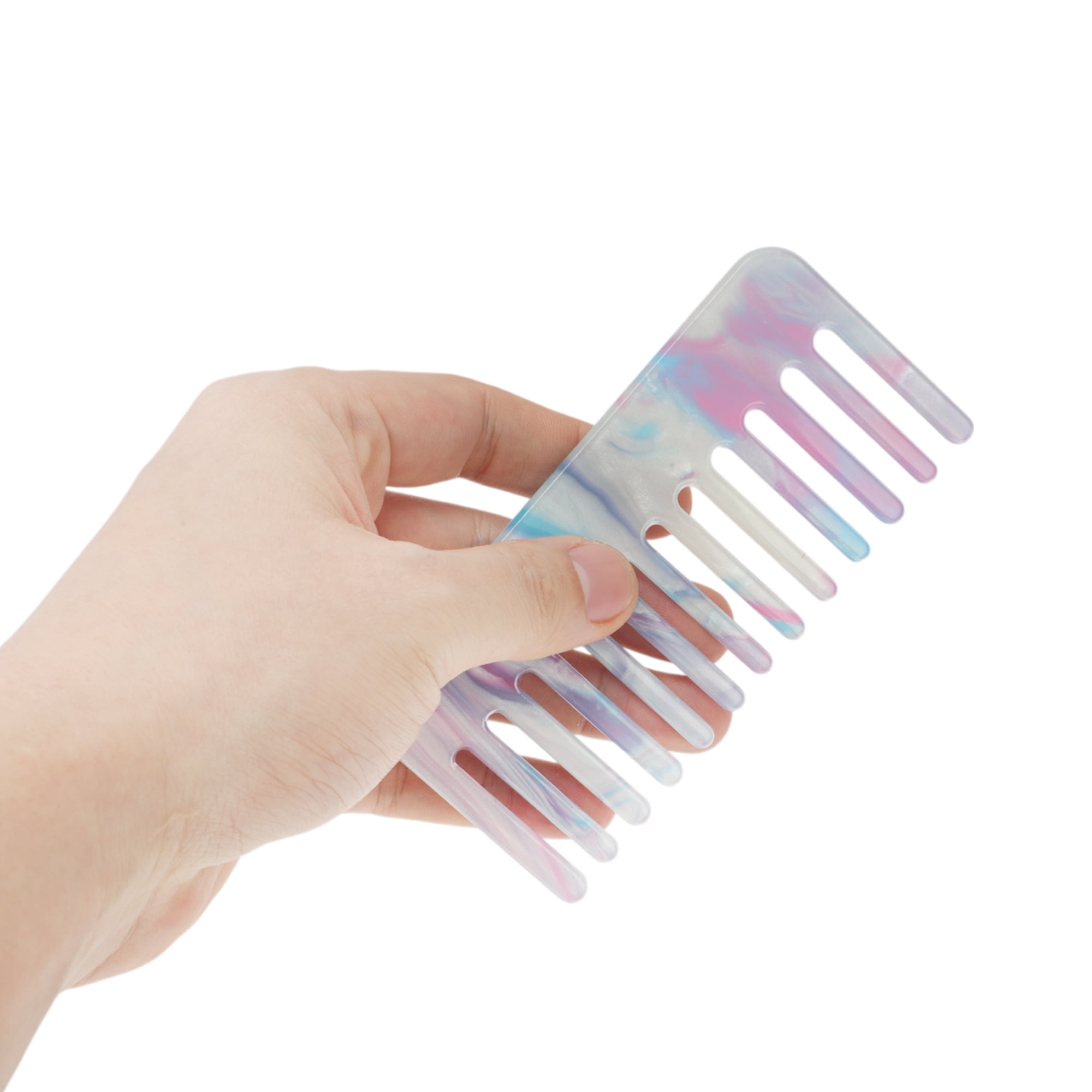 Unique Bargains 1 Pc Vintage Portable Wide Tooth Comb for All Hair Types Blue