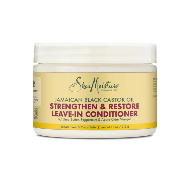 Sheamoisture Jamaican Black Castor Oil Strengthen Restore Leave In Conditioner 11 Oz Walmart Com Walmart Com