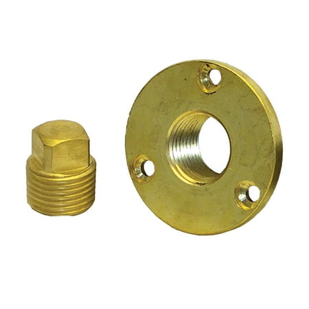 - Shoreline Marine Garboard Drain Plug Male/Female Kit, Brass