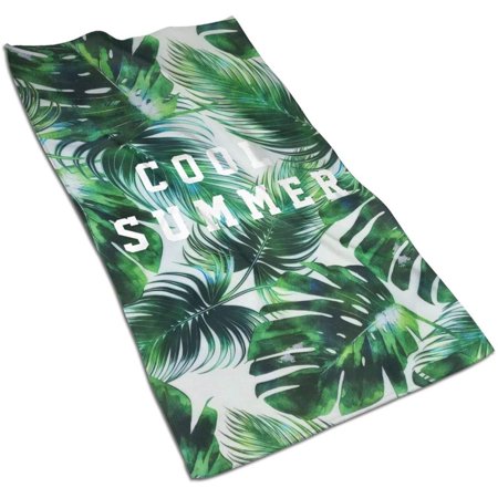 Tropical Leaves Hand Towel Soft Highly Absorbent Dish Towel DecorativeKitchen Towelfor Bathroom Kitchen Gym