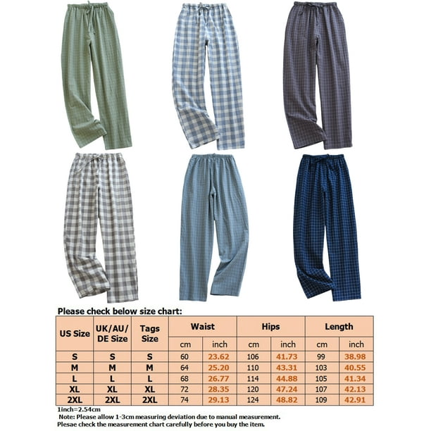 Fashnice Men Pj Bottoms Casual Pajama Pants Elastic Waist Sleepwear Loose Sleep Trousers Deep Gray L