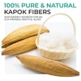 thumbnail image 3 of Set of 2 Organic Kapok Bed Pillows, Natural Kapok Fiber Filled Sleeping Pillows with Breathable Cotton Shell, Standard Size, 20 x 28 inches, 3 of 7