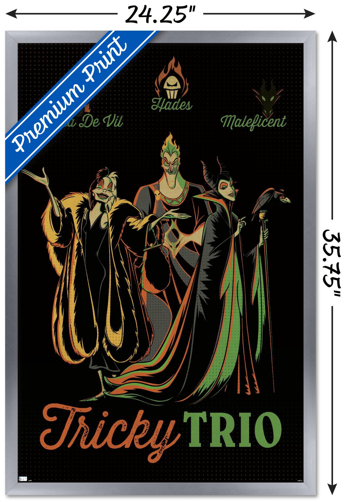 Disney Villains - Tricky Trio Wall Poster, 22.375" x 34" Framed
