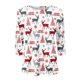 thumbnail image 4 of Ichuanyi liquidación de la moda femenina de la moda holgada 3/4 mangas blusa redonda de cuello redondo ICHUANYI WER202308212170, 4 of 4