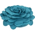 thumbnail image 4 of Fennco Styles Eva's Flower Garden Decorative Throw Pillow with Insert - 16 Inch Round (Teal, 16" Case + Insert), 4 of 7