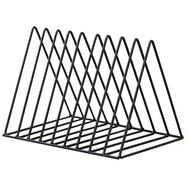 Coofit File Sorter Stand Triangle: Metal 7 Slots Magazine Wire Holder Desktop File Rack