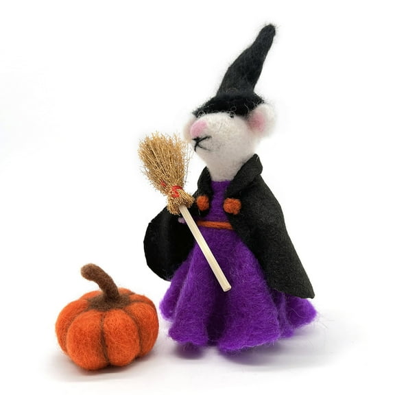 Witchy Mouse Needle Felting Kit for Starters Gift for Mom Include Everything