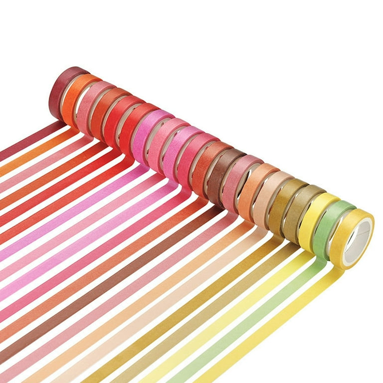 【新品】solol - washi XEOVHV 60 Rolls Washi Tape Sets 8mm Wide 10ft Long Basic Solid