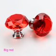 thumbnail image 5 of 12 pomos de cristal con forma de diamante de 40 mm con tornillos para cajón, tirador utilizado para cocina, armario (rojo), 5 of 5
