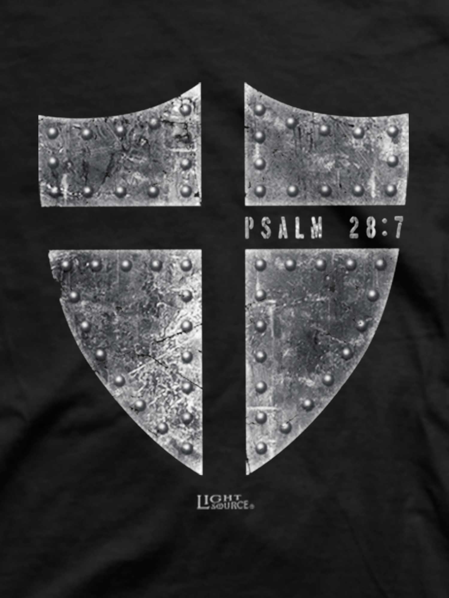 Light Source Mens T-Shirt Cross Shield