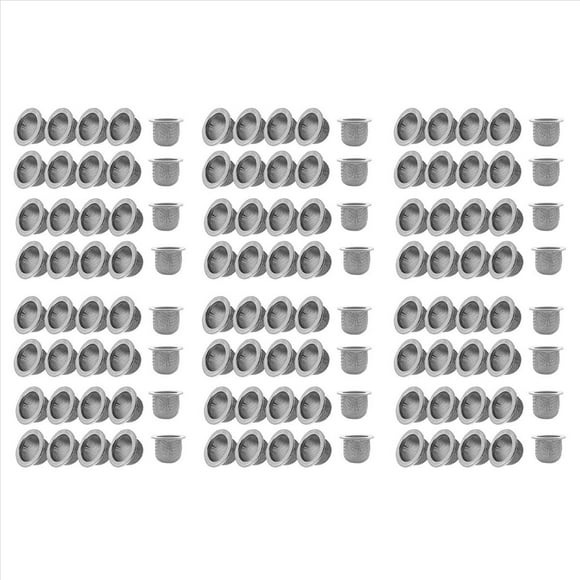 120 Piezas Accesorios de Filtro para Ahumador de Cócteles, Filtro de Doble Pantalla, Recipiente de Filtro de de Acero Inoxidable Lavable