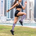 thumbnail image 6 of Lsque blue flower Skull colorful Pattern Sport Compression Socks for Men & Women 15-20 mmHg Knee High Nurse Pregnant Running Medical and Travel Athletic, 6 of 6