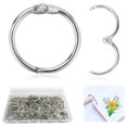 thumbnail image 1 of 80pcs Binder Rings, 25 mm Rings for Bookbinding Loose Leaf Connectors Rings Metal Books Rings Memo Tray for Scrapbook Album Craft, 1 of 6