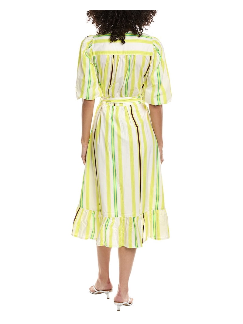 yellow wrap dress midi Womens Monsoon Yellow Sukhi Sunflower Midi Wrap Dress US 18