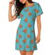thumbnail image 2 of Balery Funny Chicken Camisón de manga corta con cuello redondo para mujer, cómodo y elegante., 2 of 6