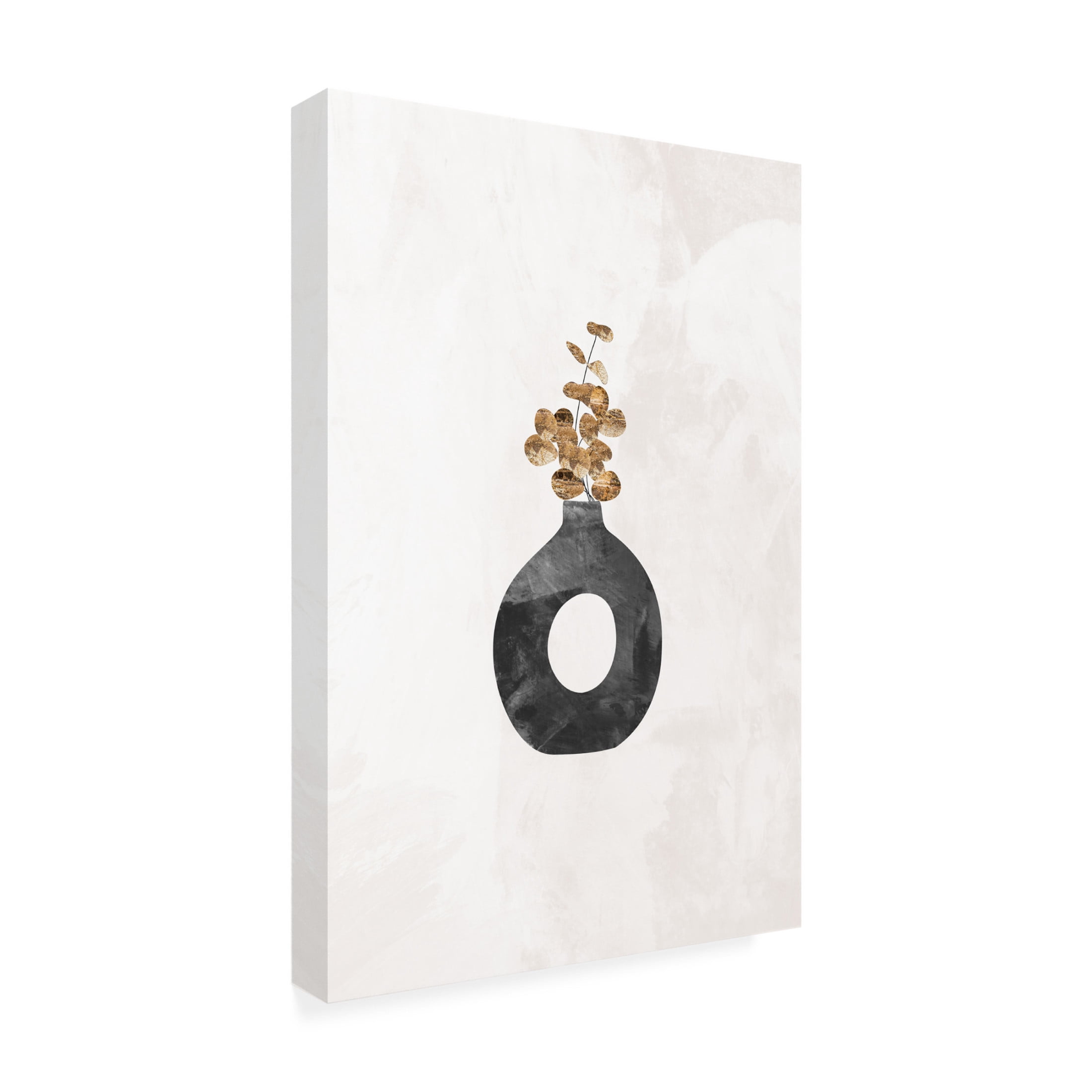 Trademark Fine Art Sarah Manovski  Black and gold house plant 3 Canvas Wall Art