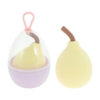Unique Bargains 1 Pc Pear Powder Puff for Travel Dressing Tables Yellow Hydrophilic Non-Latex