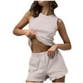 thumbnail image 2 of Censtreet Womens Pajamas Set Casual Sleepwear Soft Pj Sets Tank Top and Shorts Loungewear for Summer, 2 of 9