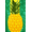 Pineapple, variant on Tmrbno Tropical Coconut Tree Microfiber Beach Towel, Sand Free, 72' x 36', Blue