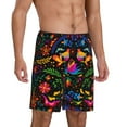 thumbnail image 2 of Fotbe Mexican Flower Traditional1 Pajama Shorts for Men, Men's Pajama Bottoms, Sleepwear,Short Pajama Pants-4X-Large, 2 of 9