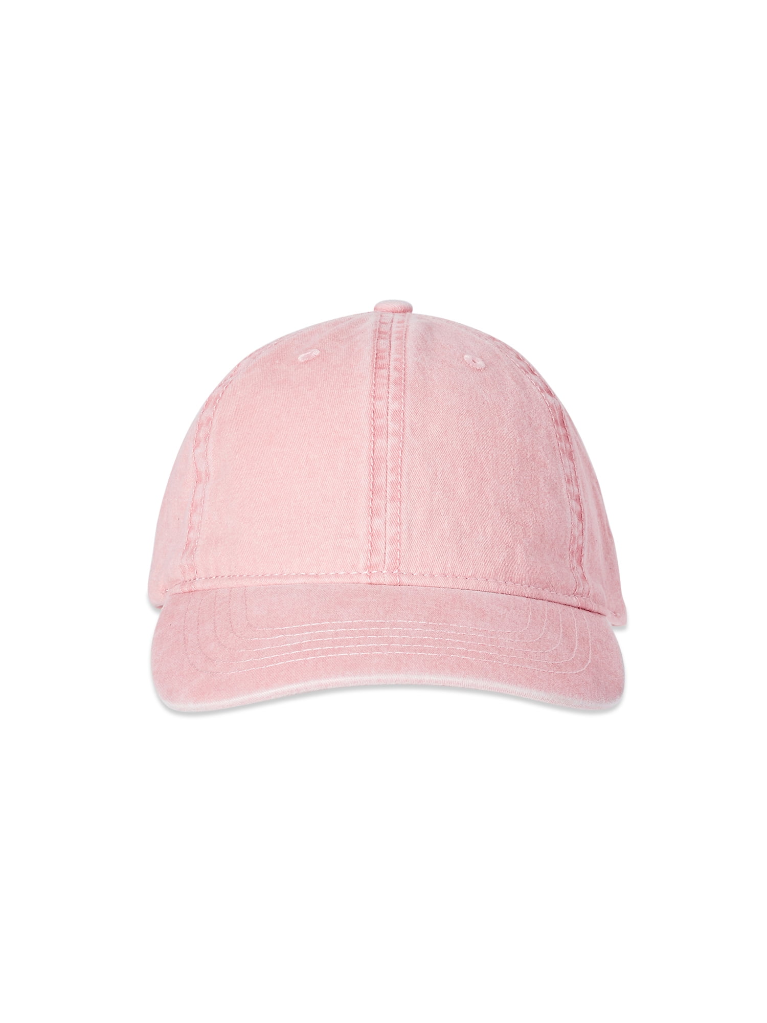 Time and Tru Women's Washed Cotton Twill Baseball Hat, Dusty Rose