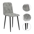 thumbnail image 5 of AWQM Velvet Dining Chair 4 Piece Set, Kitchen and Dining Room Chairs, Suitable for Matching with Many Tables, Space Saving Chairs, Ergonomic Design, Metal Frame, Sturdy and Durable., 5 of 8