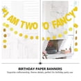 thumbnail image 4 of 2 Pcs Interesting Photo Props Birthday Banners Practical Paper Banners (Golden), 4 of 6